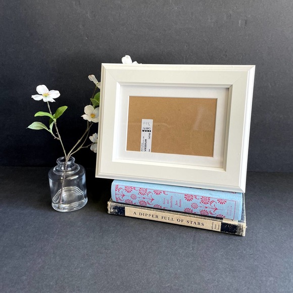 NEW 5 IKEA White Frames With Mat VIRSERUM 4x6 Wood Horizontal Vertical - Picture 2 of 6